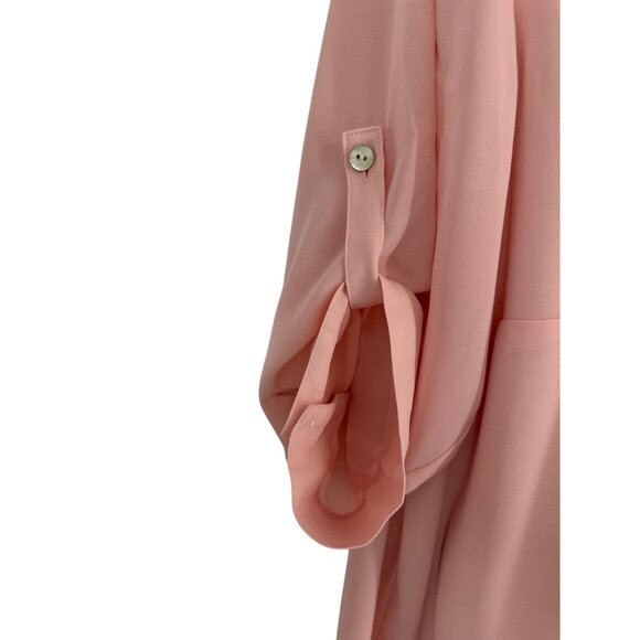 J. Jill Roll Tab Sleeve V-Neck Asymmetrical Hem Blouse Sz 2X - Picture 8 of 12